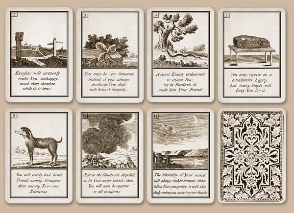 Image of Diversions of the Court of Vienna -- Coffee Cards, c. 1796