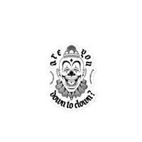 Image 1 of down to clown sticker 