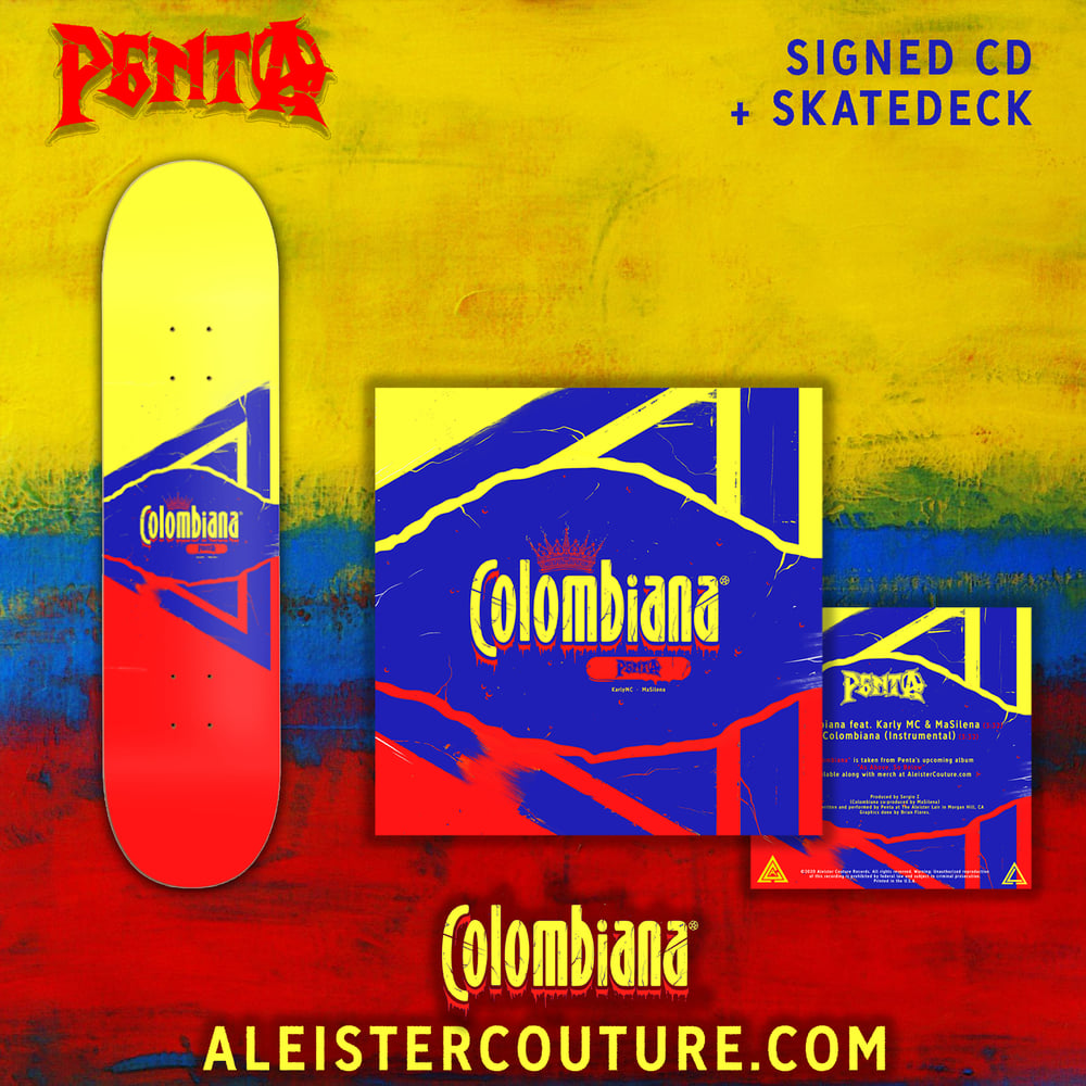 Image of Colombiana - Signed CD + Skateboard Deck