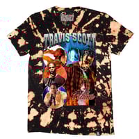 Travis Scott La Flame Bleach Tie Dye Bootleg Rap tee
