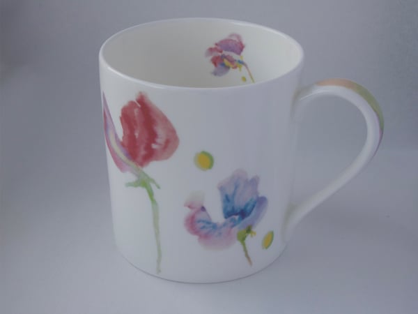 Image of Sweet Pea English Fine Bone China Mug