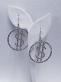 Crystal Dollar $ign Fashion Earrings