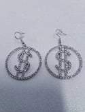 Crystal Dollar $ign Fashion Earrings