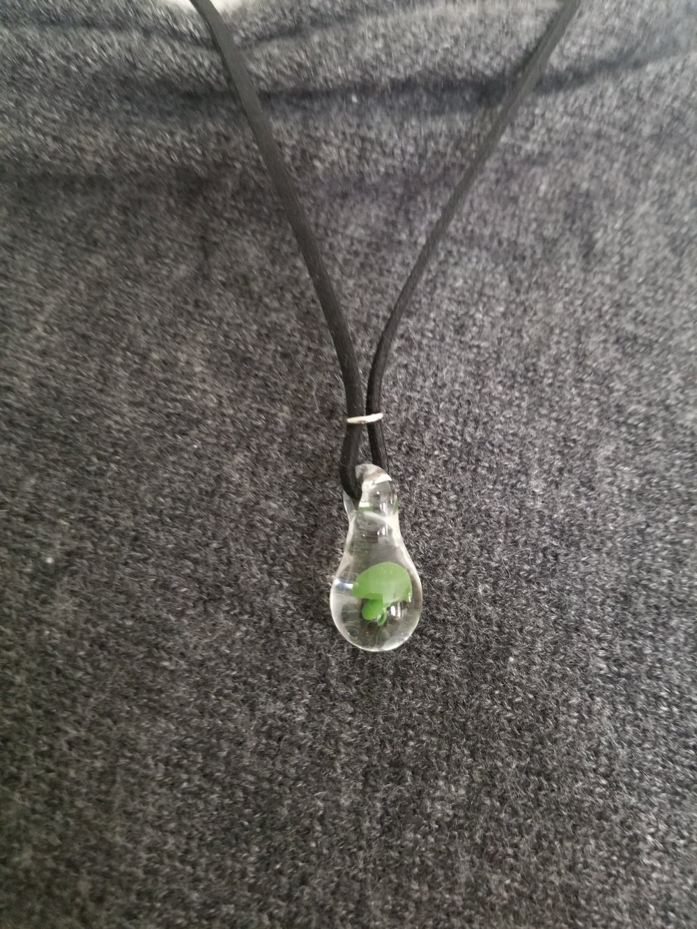 Image of Mushroom Blown Glass Necklace