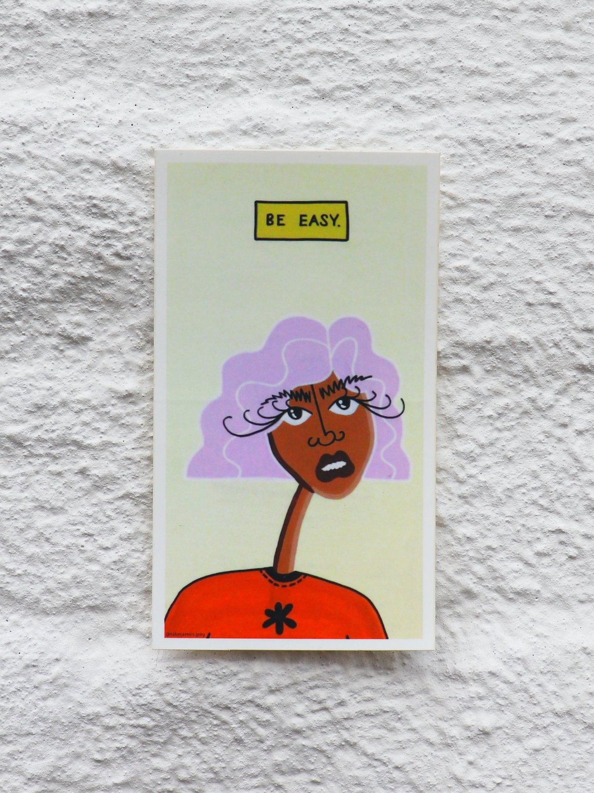 Image of be easy sticker