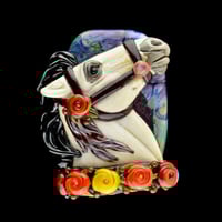 Image 1 of XXXL. Autumn Morning Carousel Horse - Flamework Glass Sculpture bead