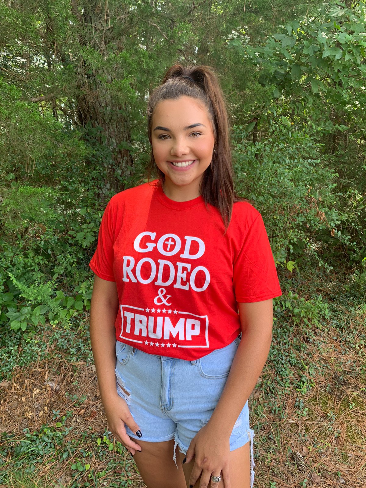 Image of God Rodeo Trump RED T-Shirt