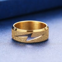 Image 2 of Lightning Bolt Ring in Stainless Steel (Gold/Silver)