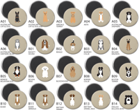 Image 1 of Simply Dogs Round Magnet Sets A-N Breeds