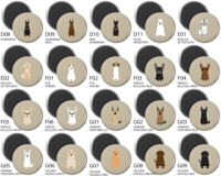 Image 3 of Simply Dogs Round Magnet Sets A-N Breeds