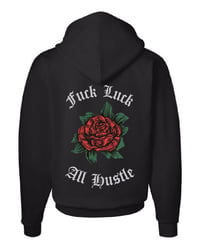 Image 2 of Fuck Luck All Hustle Money Rose Hoodie 