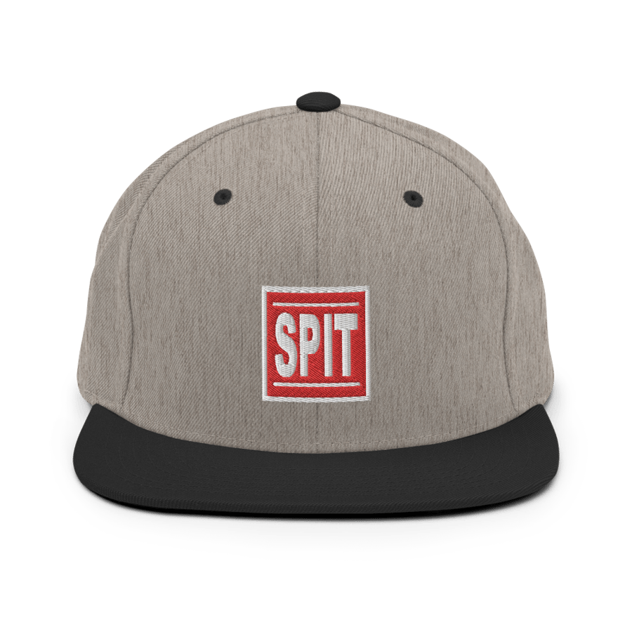 Image of Spit Box Logo Snapback (Heather,Black)