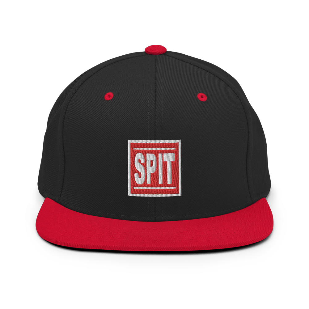 Image of Spit Box Logo Snapback (Black,Red)