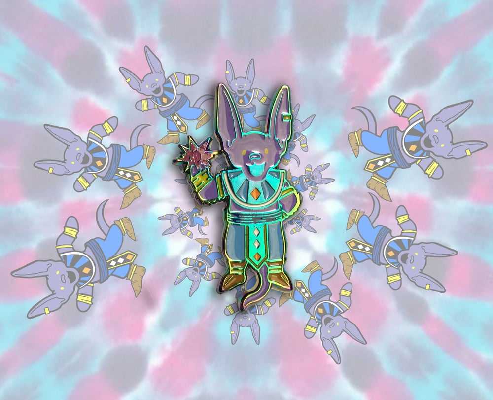 Image of Grateful Beerus pin (Anodized) l