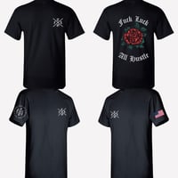 Image 2 of Fuck Luck All Hustle Money Rose Tee