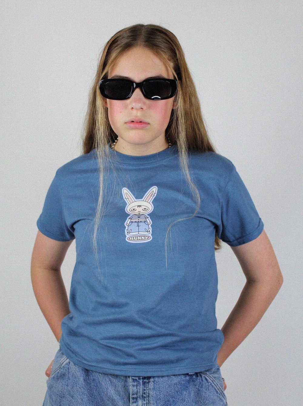 Bunny Baby Tee in Blue