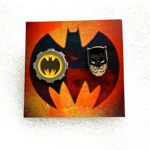 Image of Bat & Knight Light - Tie Pin, Lapel Pin Set