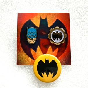Image of Bat & Knight Light - Tie Pin, Lapel Pin Set