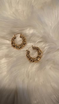 Image 2 of Heart Bamboo Earrings 