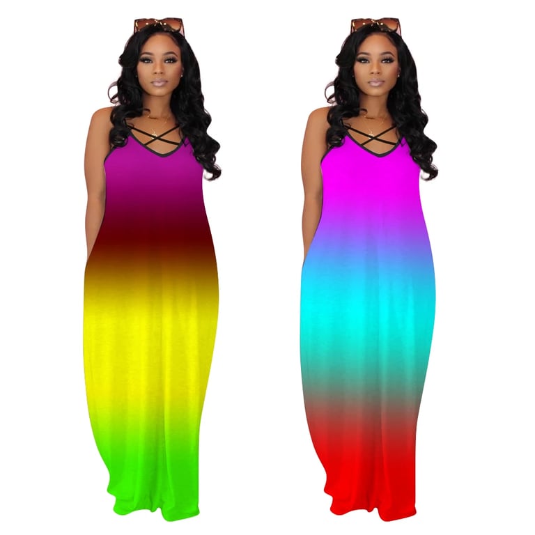 Multi-Color Maxi Dress