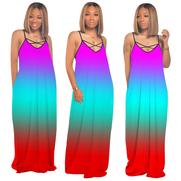 Multi-Color Maxi Dress Image 2