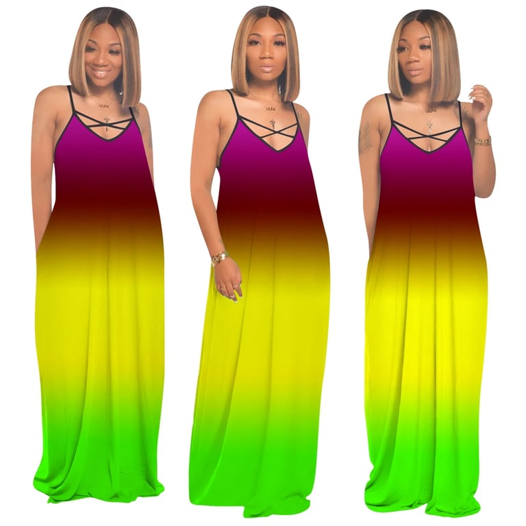 Multi-Color Maxi Dress Image 3