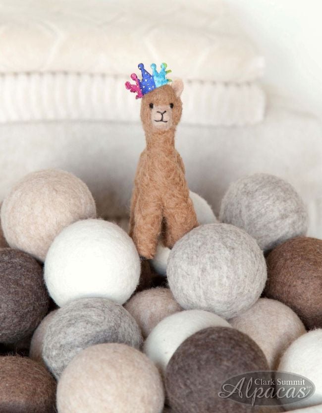 Dryer Balls All Natural Alpaca Wool Eco Friendly Felted Laundry Product