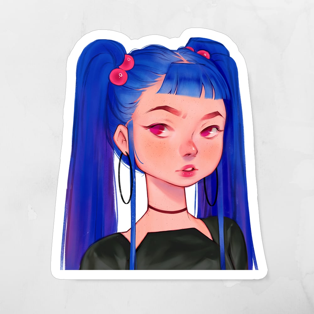 Image of Blue Babe Vinyl Sticker