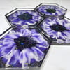 Purple Flower Coasters 