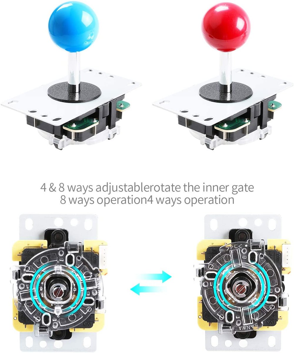 4 Player LED Arcade Buttons and Joysticks DIY Kit for MAME and RetroPie