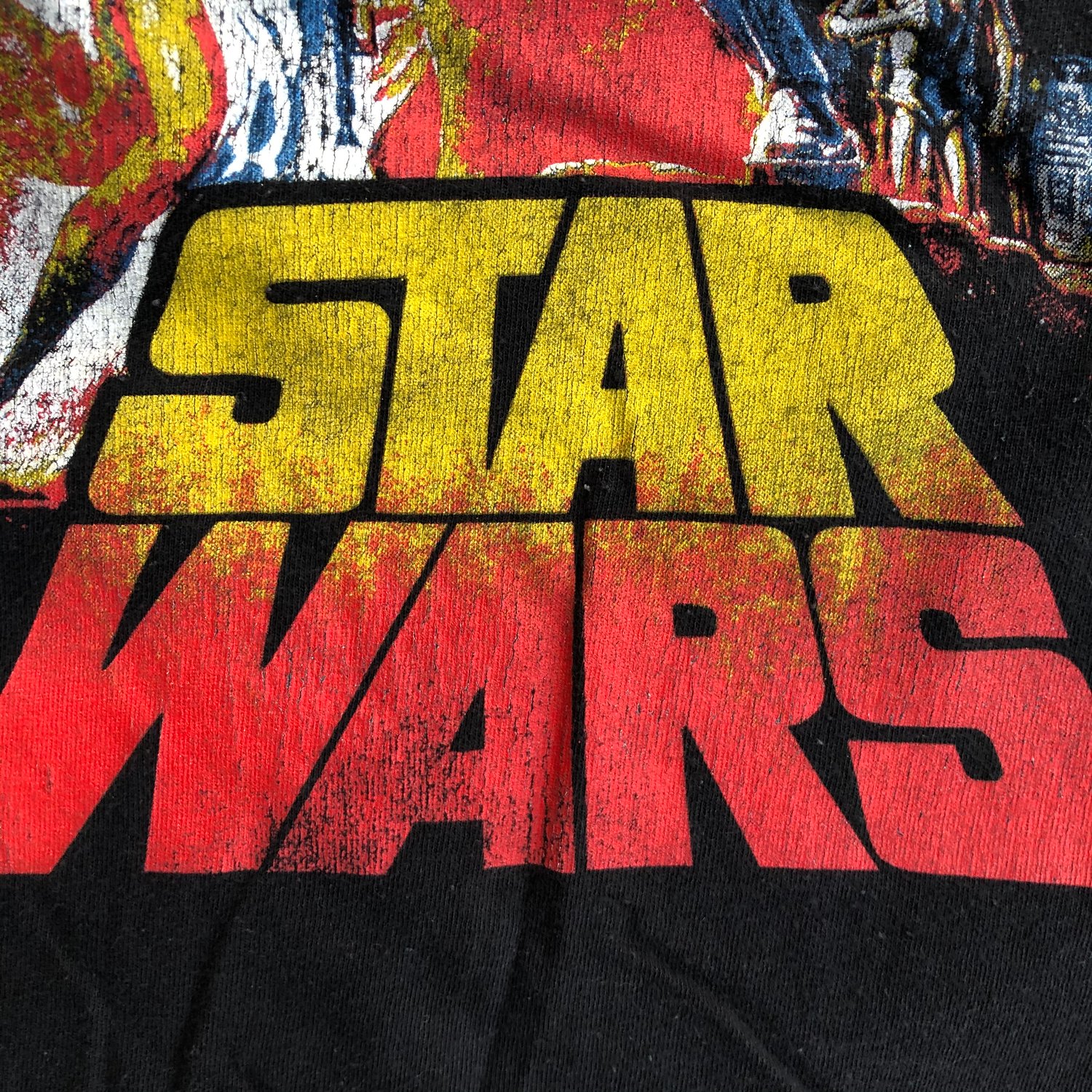 Image of Classic Star Wars Movie Poster Collage Graphic Tee (Color Graphic)