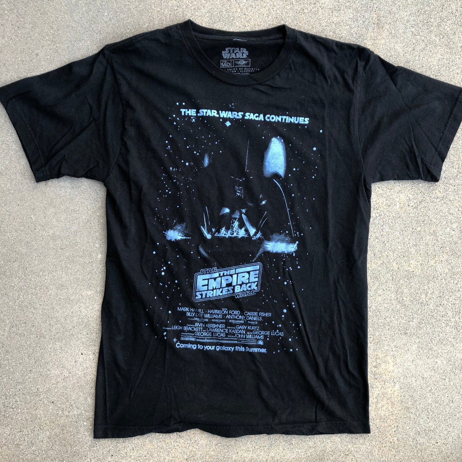 Image of Classic Empire Strikes Back Movie Poster Graphic Tee (Vader Graphic)