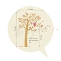 Vinyl Wall Decal Art- Hooting Owl on Woodland Tree Girl or Boy with free growth chart - dd1020