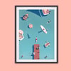 A Day On The Lake - Pink