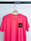 Hot pink / black square E11 logo