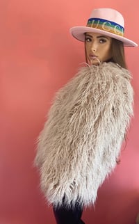 ‘SOPHIA’ Faux Fur Mongolian Coat - Baby Pink