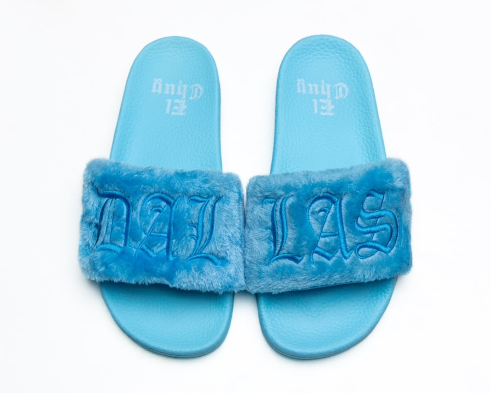 Image of  BLUE RASBERRY COTTON CANDY SLIDES (PREORDER )
