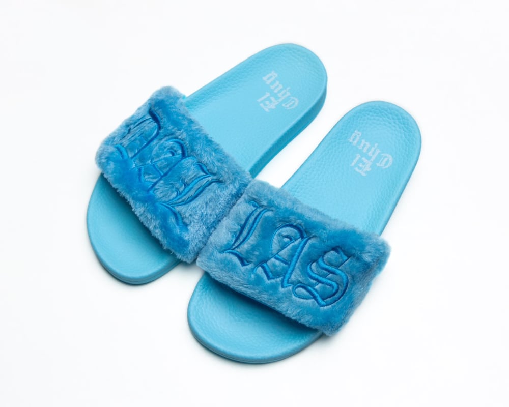 Image of  BLUE RASBERRY COTTON CANDY SLIDES (PREORDER )
