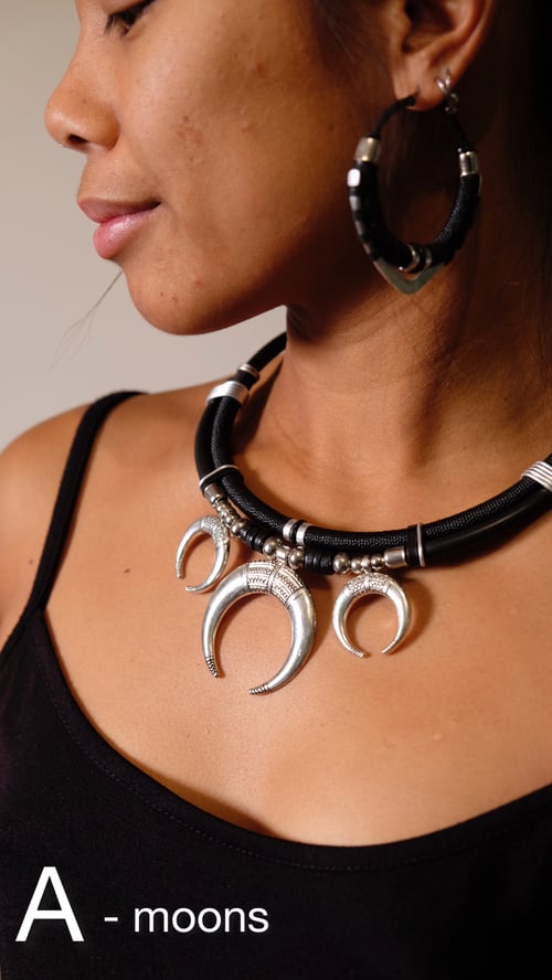 Image of Moons & spirals necklace