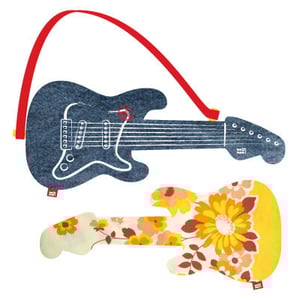 Image of electric guitar "yellow flowers"