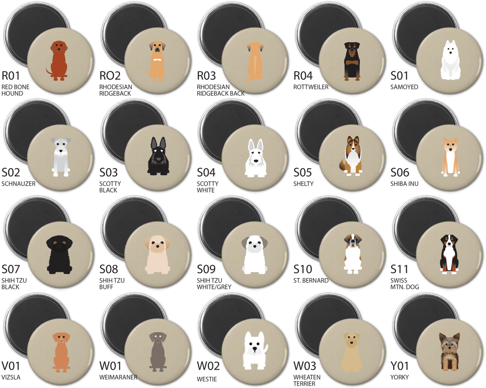Simply Dogs Magnet Sets 0-Y Breeds