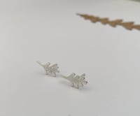 Image 4 of Oak leaf silver stud earrings