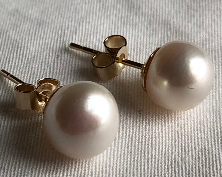 Teardrop Pearl Earrings for Weddings,Choose Pearl Color Cream or White –  PoetryDesigns