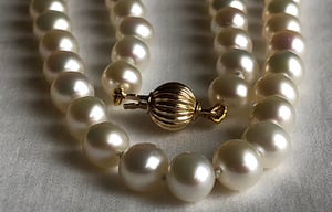 18 inch 6-7mm Handmade Pearl Necklace with Gold Clasp 