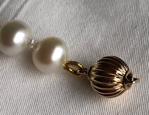 18 inch 6-7mm Handmade Pearl Necklace with Gold Clasp 