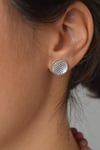Round faceted stud earrings