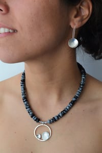 Image 4 of Faceted round drop earrings