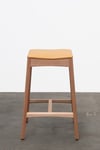 ROSE BARSTOOL IN TASMANIAN OAK WITH LEATHER UPHOLSTERY