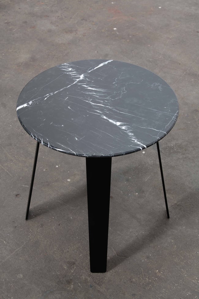 ST02 NERO MARBLE SIDE TABLE