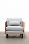 CLOVER LOUNGE CHAIR IN TASMANIAN OAK WITH GREY WOOL UPHOLSTERY